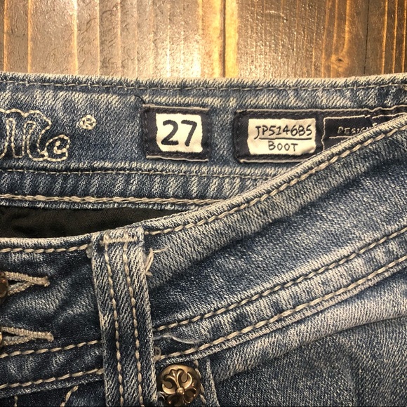 Miss Me JP5146B5 Blue Jeans Sequin Embellished Pockets SZ 27 Color:OK 28C - Picture 10 of 11